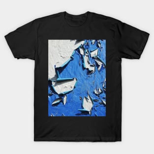 Blue-White Abstract T-Shirt